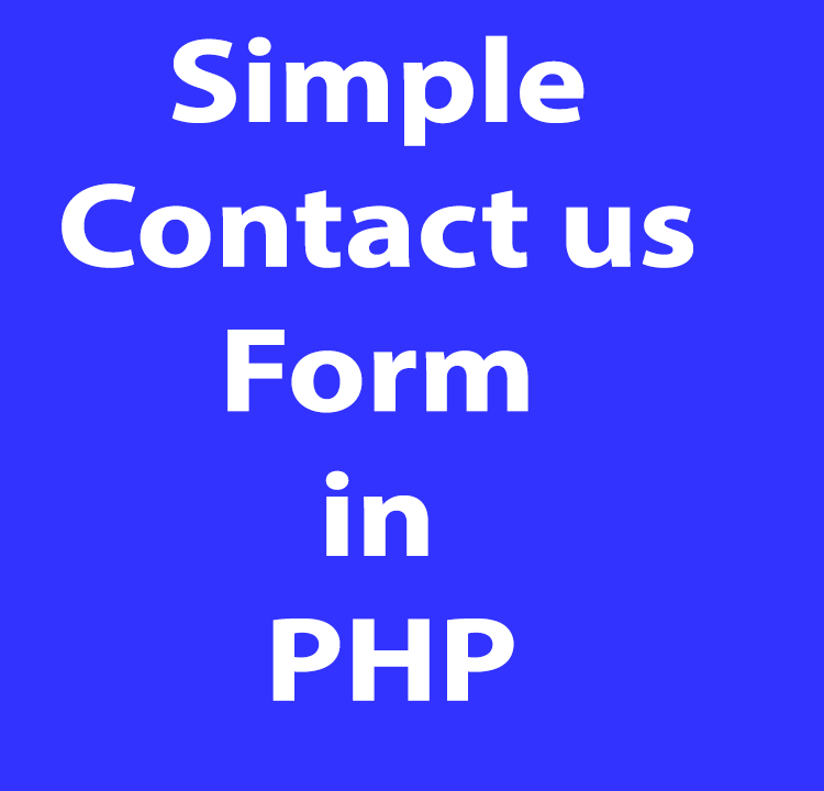 Contact Us Script in PHP